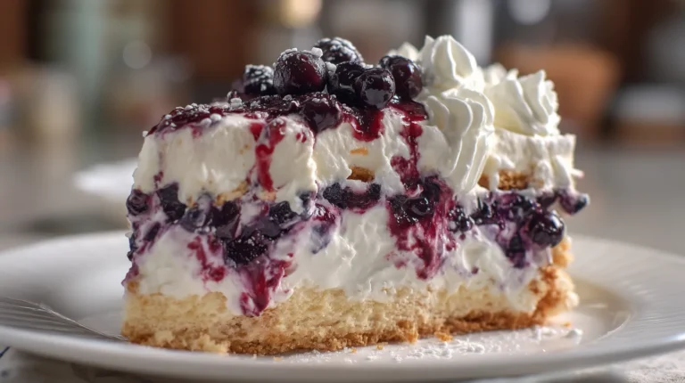 Maine Wild Blueberry Whipped Cream Torte